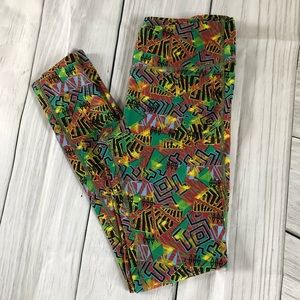 Splits59 sz M leggings tribal pattern